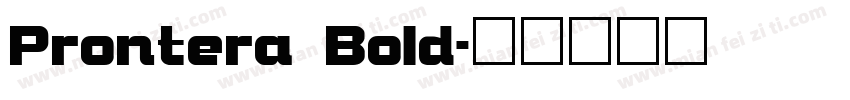 Prontera Bold字体转换